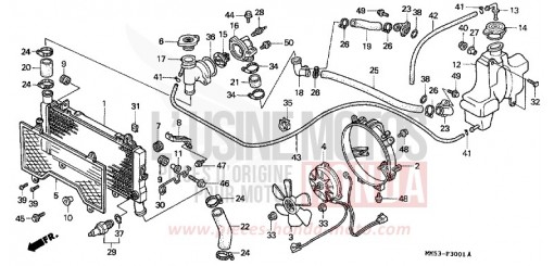 RADIATEUR (CBR1000FK) CBR1000FK de 1989